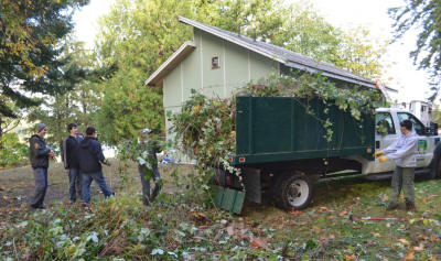 Fox Island Scouts clean up sandspit property